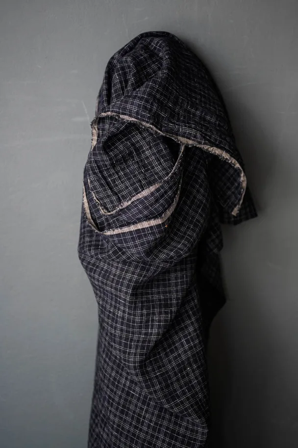 Linen Washed - Wobble Black Navy Check