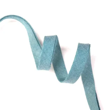 Organic Bias Binding - Chambray Lagune