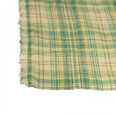 Leinen Washed Extrabreit - Karo Sonnenblume
