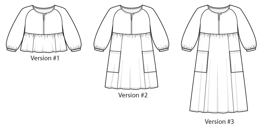 Romey Gathered Dress and Top 16-34 - Sew House Seven Sewing Pattern (English)