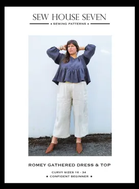 Romey Gathered Dress and Top 16-34 - Sew House Seven Sewing Pattern (English)