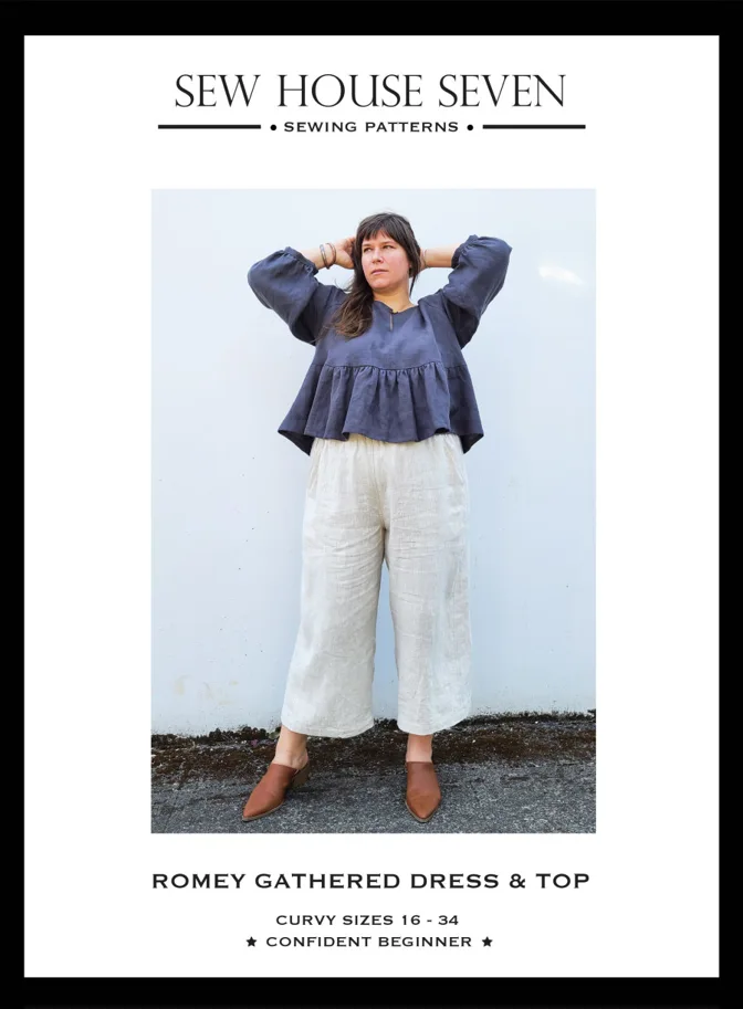 Romey Gathered Dress and Top 16-34 - Sew House Seven Sewing Pattern (English)