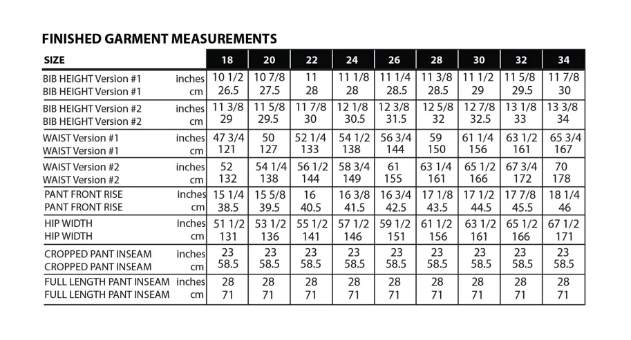Burnside Bibs 18-34 - Sew House Seven Sewing Pattern (English)