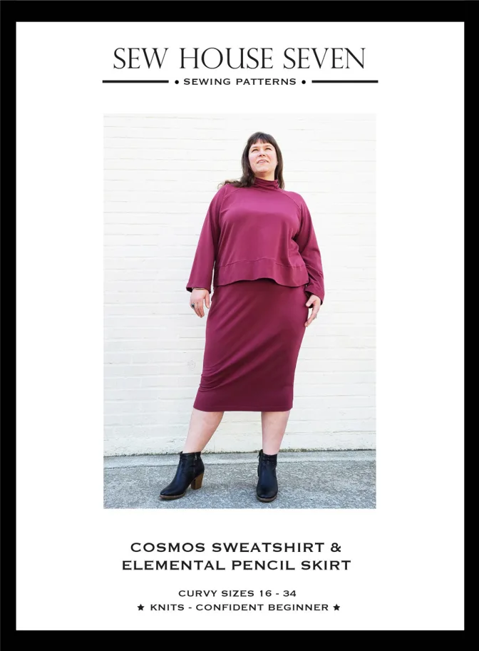 Cosmos Sweatshirt and Elemental Skirt 16-34 - Sew House Seven Schnittmuster (Englisch)