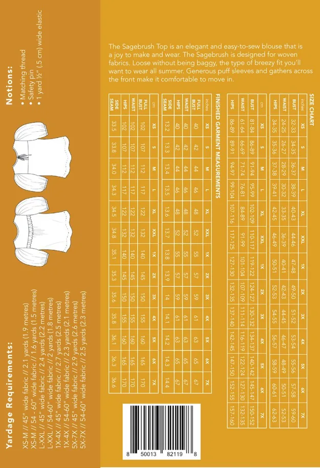 The Sagebrush Top - Friday Pattern Company Schnittmuster (Englisch)