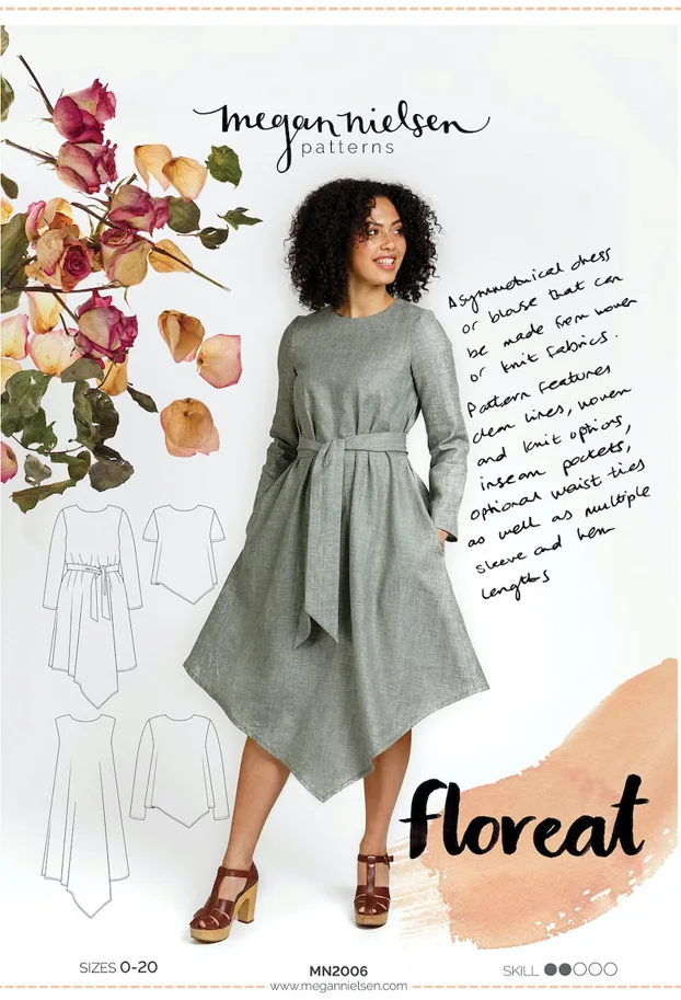 Floreat Dress and Top - Megan Nielsen Sewing Pattern (English)