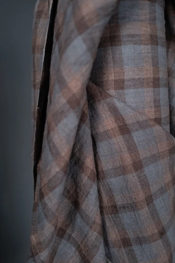 Leinen Washed - Cassel Mauve Check