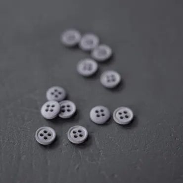 Organic Cotton Button 11mm - Polar Grey