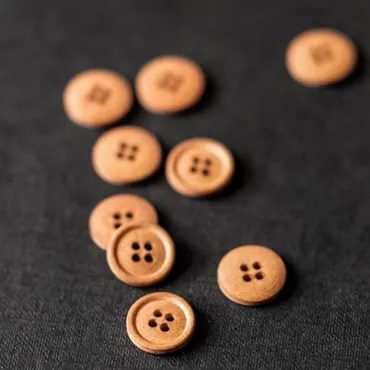Bio Cotton Knopf 15mm - Boston Fall (Caramel Brown)