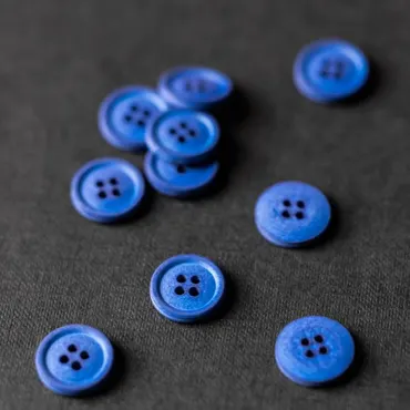 Bio Cotton Knopf 15mm - Cobalt Blue