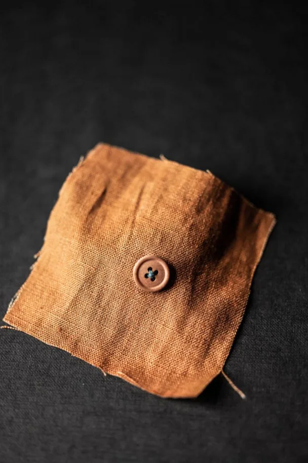 Bio Cotton Knopf 15mm - Boston Fall (Caramel Brown)