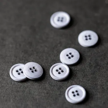 Organic Cotton Button 15mm - Polar Grey