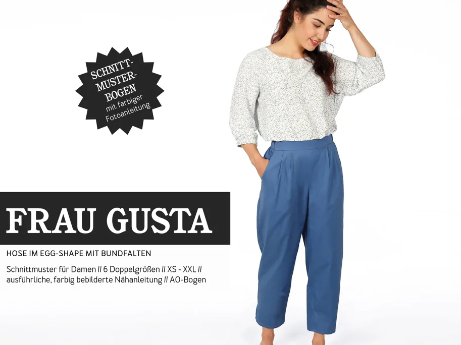 Frau Gusta Egg-Shape Hose - Studio Schnittreif Schnittmuster