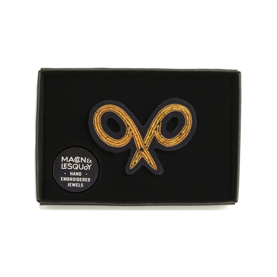 Golden Scissors Brosche - Macon & Lesquoy