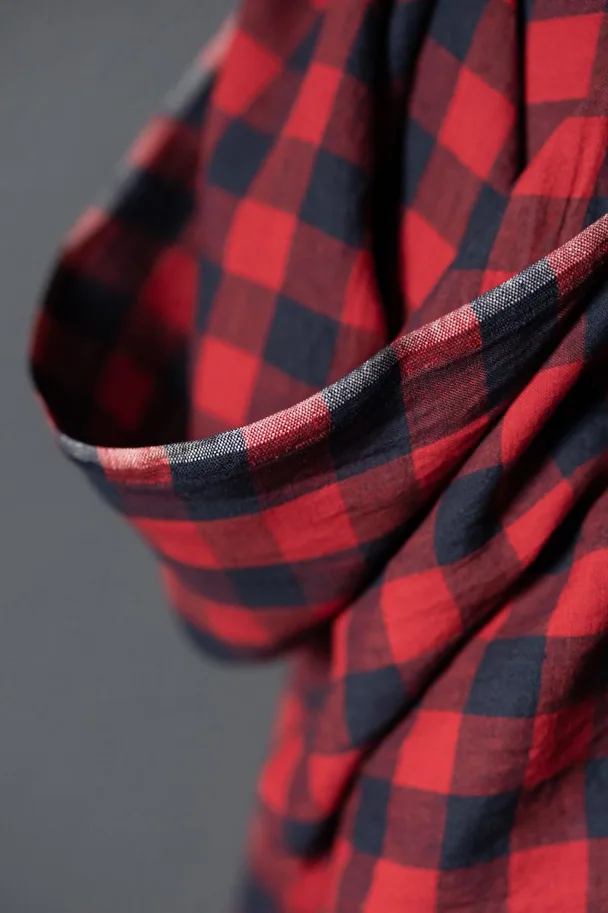 Leinen Washed - Hettie Red Midnight Check
