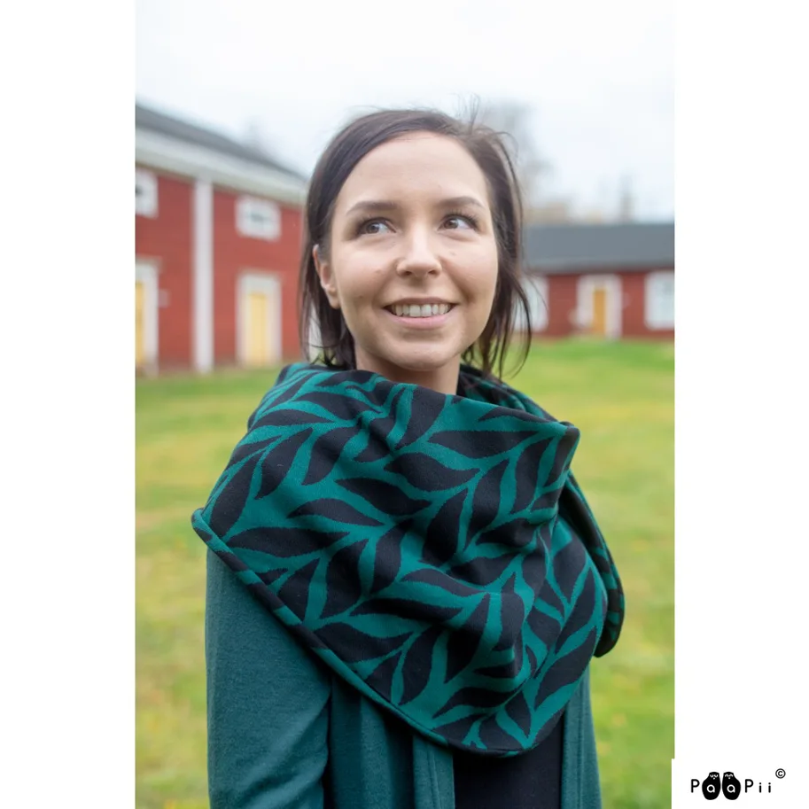 Bio Strick-Jacquard - Palmikko (Plait) Dark Green