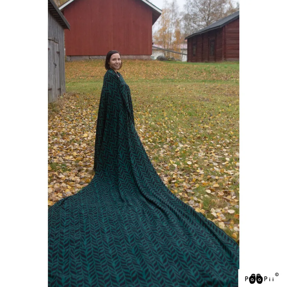 Bio Strick-Jacquard - Palmikko (Plait) Dark Green