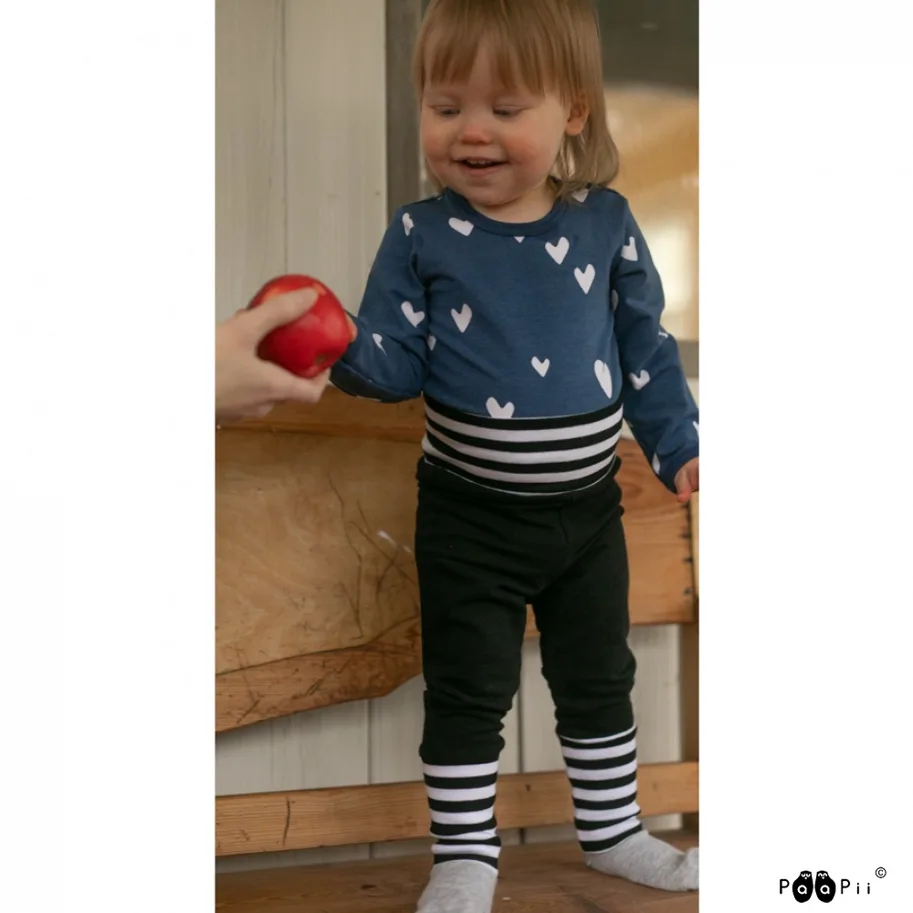 Organic Striped Ribbing - Black-White