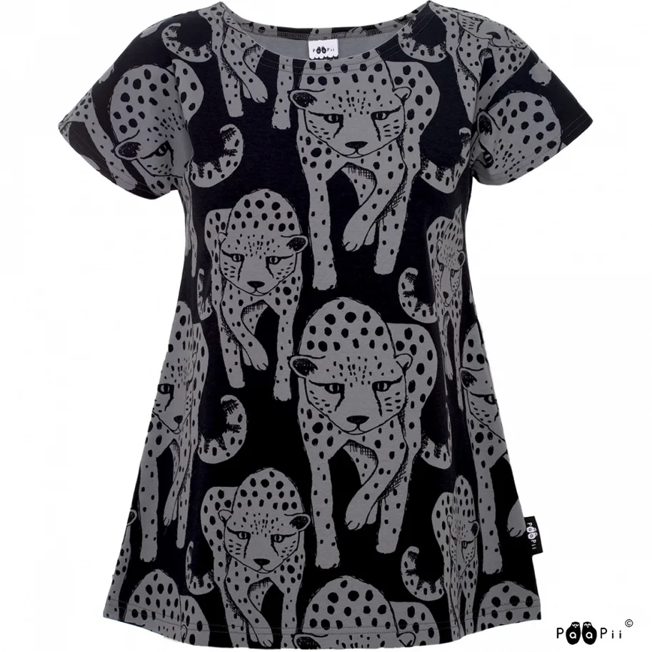 Organic Jersey - Cheetah Dark Grey