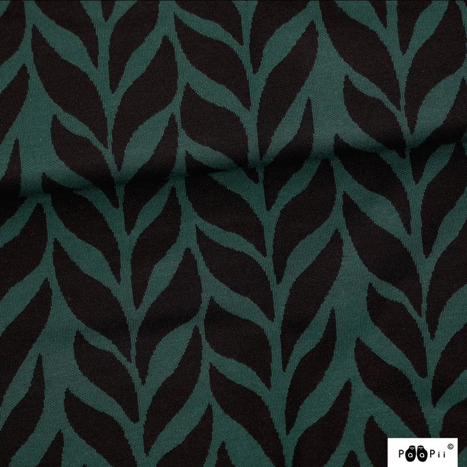 Bio Strick-Jacquard - Palmikko (Plait) Dark Green