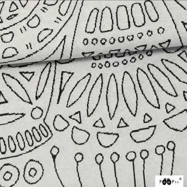 Organic Knit Jacquard - Distaff Patterned White