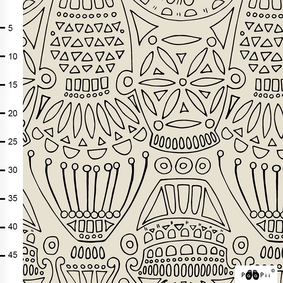 Organic Knit Jacquard - Distaff Patterned White