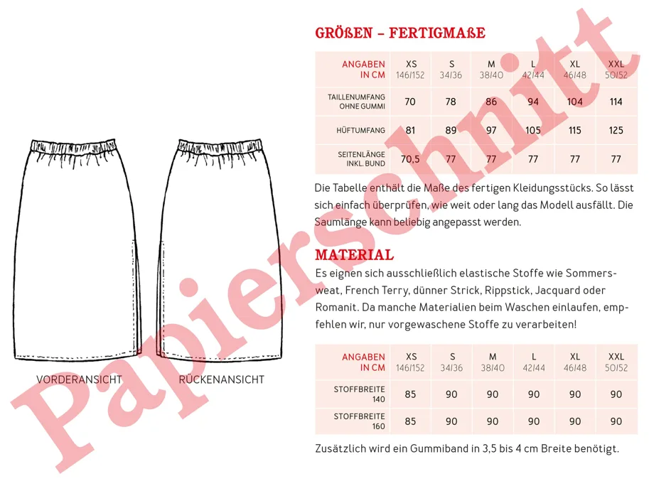 Frau Irma Strickrock - Studio Schnittreif Sewing Pattern (German)