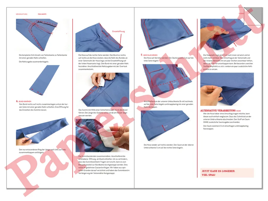 Frau Marte Shorts mit Aufschlag - Studio Schnittreif Schnittmuster