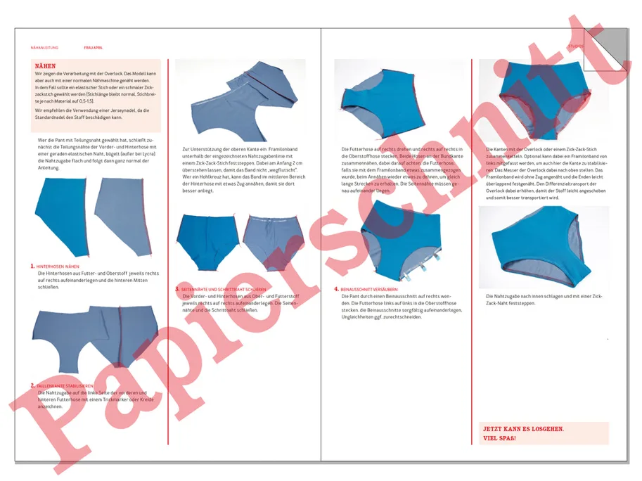 Frau April Panties und Bikinihose - Studio Schnittreif Schnittmuster