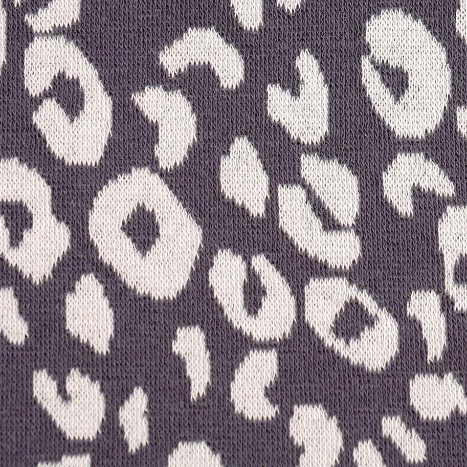 Bio Strick-Jacquard - Leo Dunkelgrau