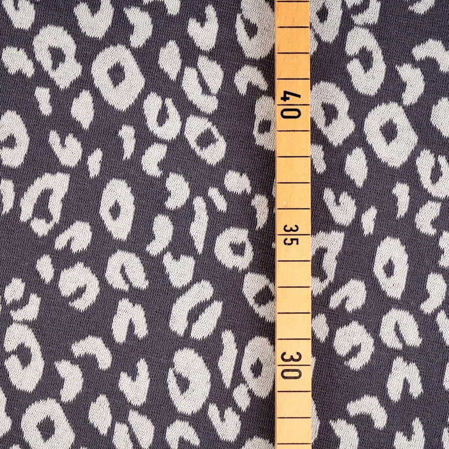 Bio Strick-Jacquard - Leo Dunkelgrau