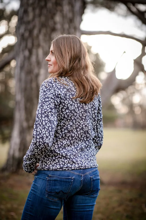 Bio Strick-Jacquard - Leo Dunkelgrau