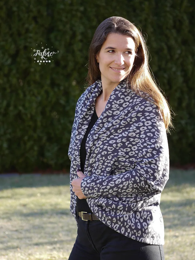 Bio Strick-Jacquard - Leo Dunkelgrau