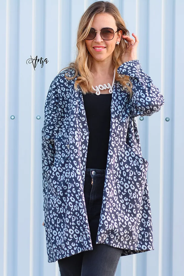 Bio Strick-Jacquard - Leo Dunkelgrau