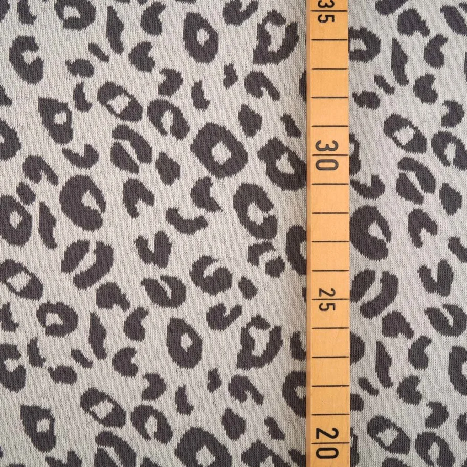 Organic Knit Jacquard - Leo Hellgrau