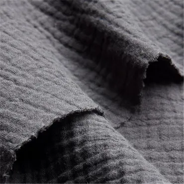Organic Double Gauze - Plain Stone Grey