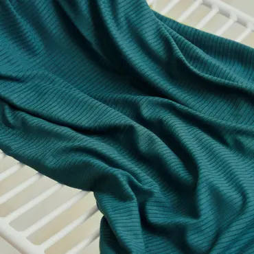 Tencel Modal Derby Ribbed Jersey - Pond Teal