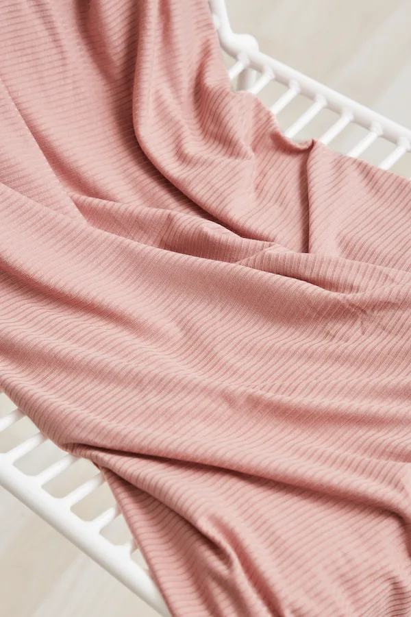 Tencel Modal Derby Ribbed Jersey - Puff Rose