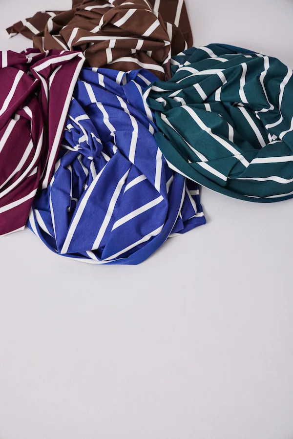 Tencel Modal Nova Stripe Jersey - Lapis Shell