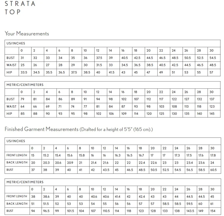Strata Top - Sew Liberated Sewing Pattern (English)