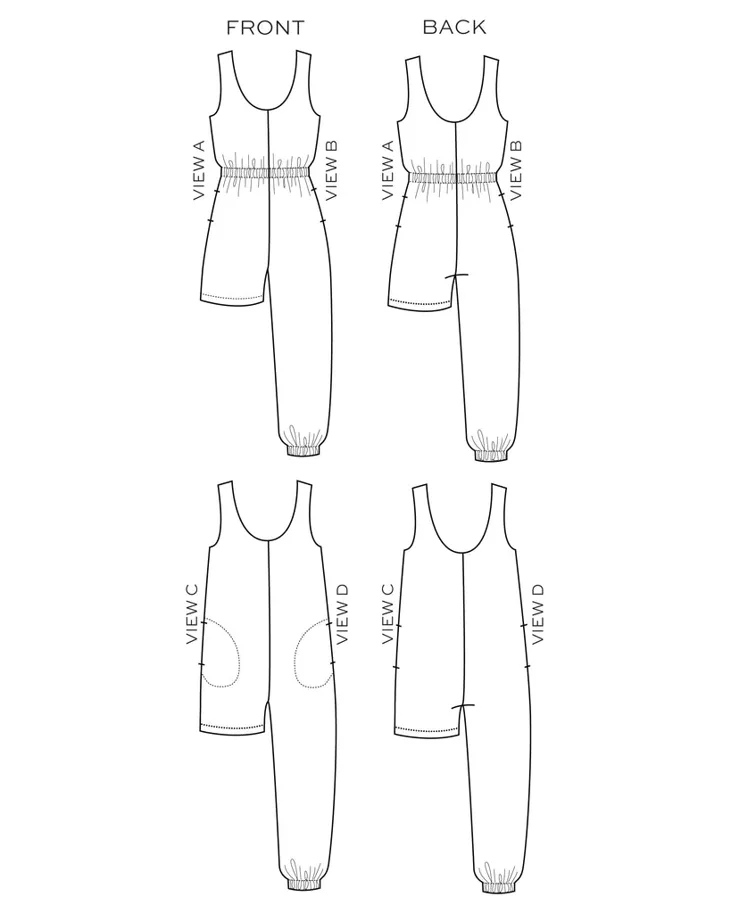 Nova Jumpsuit 0-18 - True Bias Sewing Pattern (English)