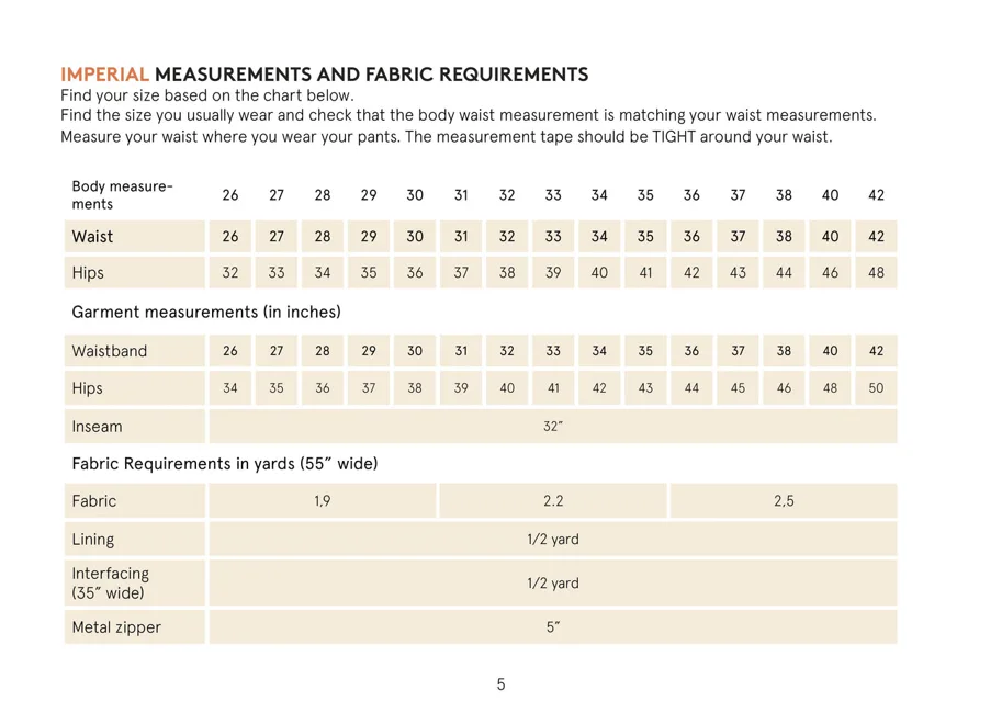 Chino Pants - Wardrobe By Me Sewing Pattern (English)