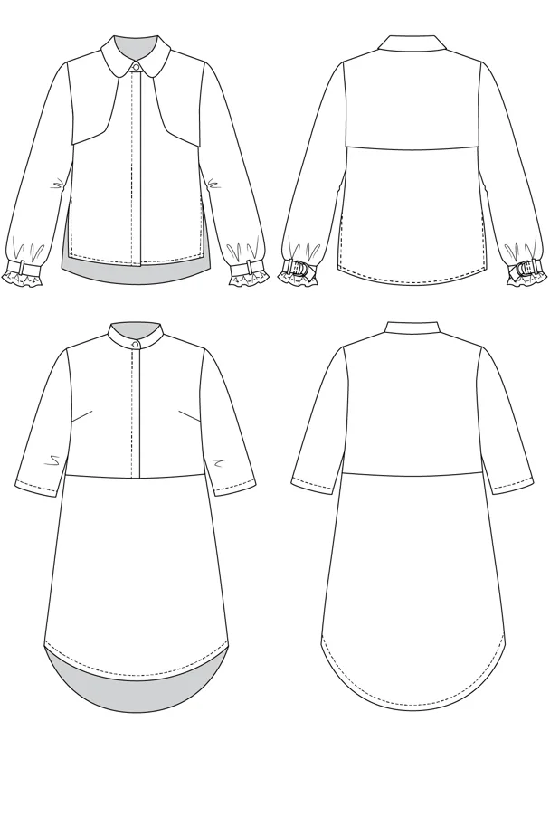 Helmi Blouse and Dress - Named Clothing Sewing Pattern (English)