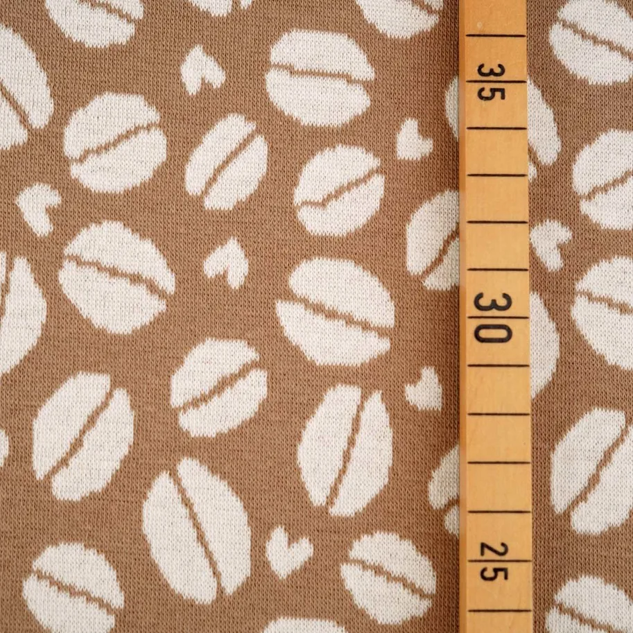 Organic Knit Jacquard - Coffee Dreams