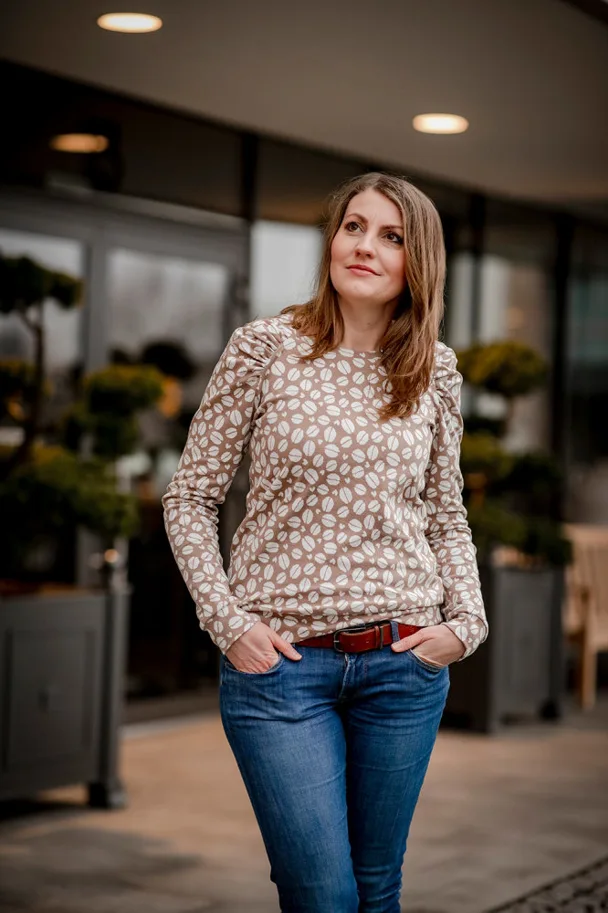 Organic Knit Jacquard - Coffee Dreams