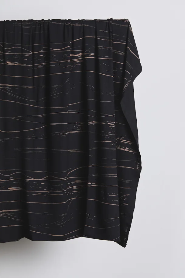 Saja Ecovero Stretch Jersey - Stray Lines Black