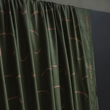 Ecovero Soft Twill - Doodle Lines Khaki