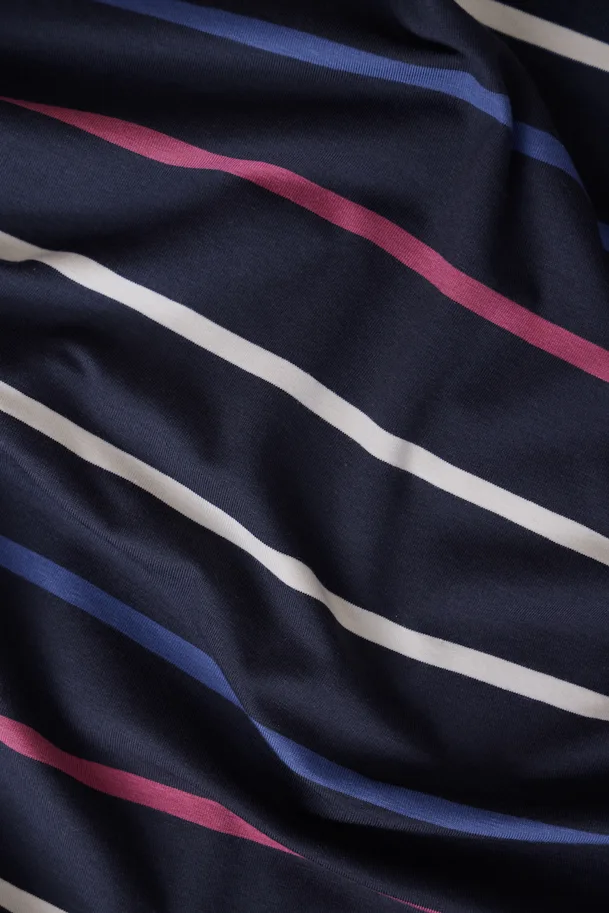 Tencel Modal Nova Stripe Jersey - Navy Lapis Punch