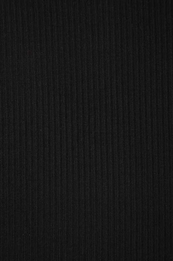 Tencel Modal Derby Ribbed Jersey - Black