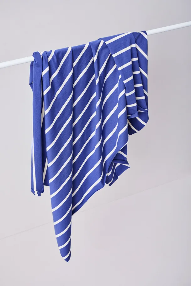 Tencel Modal Nova Stripe Jersey - Lapis Shell